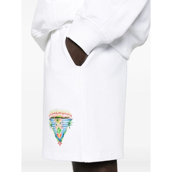 Casablanca White Shorts - Track & Running Shorts Men
